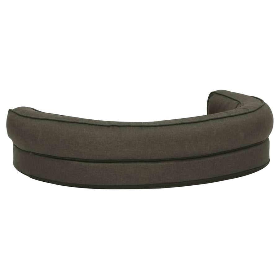 Hondenbed ergonomisch linnen-look 75x53 cm donkergrijs 75 x 53 cm Donkergrijs
