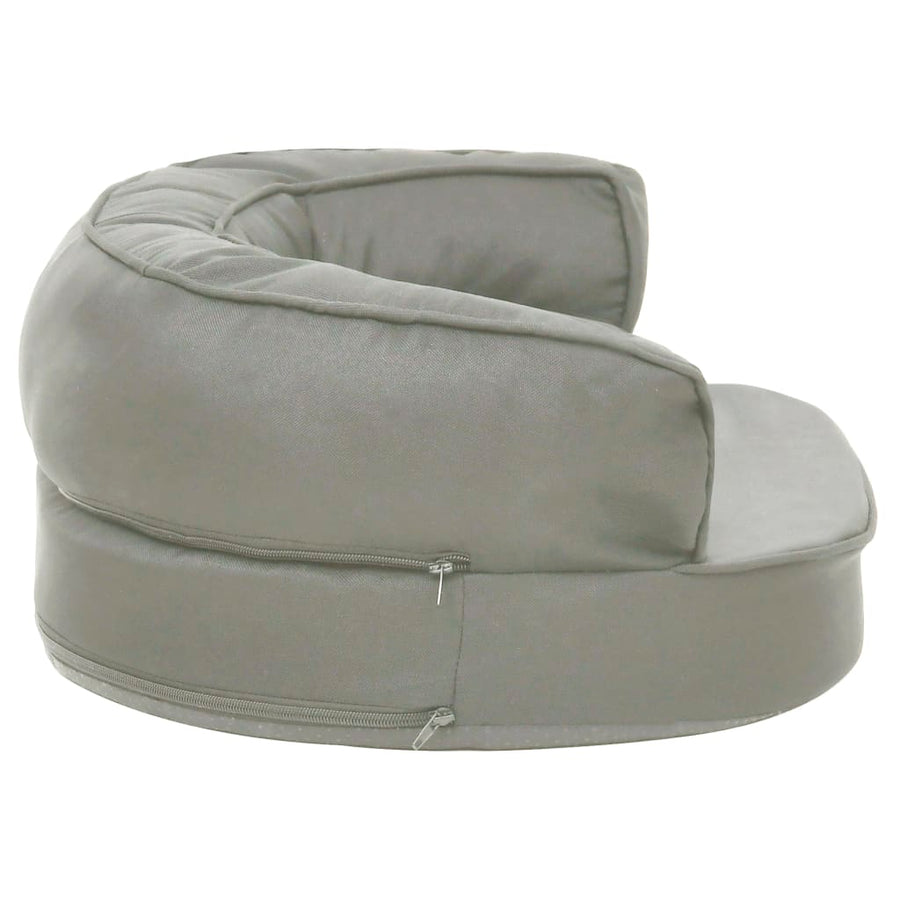 Hondenbed ergonomisch linnen-look 60x42 cm grijs 60 x 42 cm Grijs