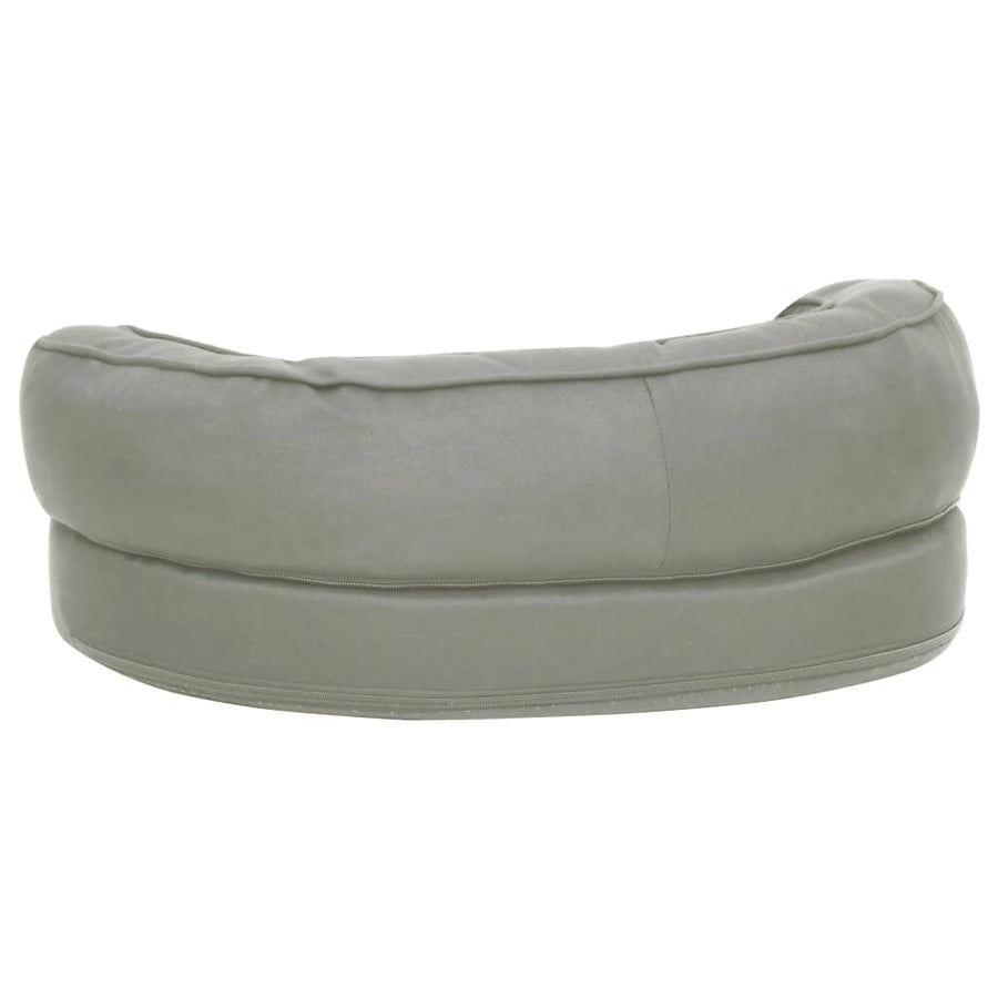 Hondenbed ergonomisch linnen-look 60x42 cm grijs 60 x 42 cm Grijs