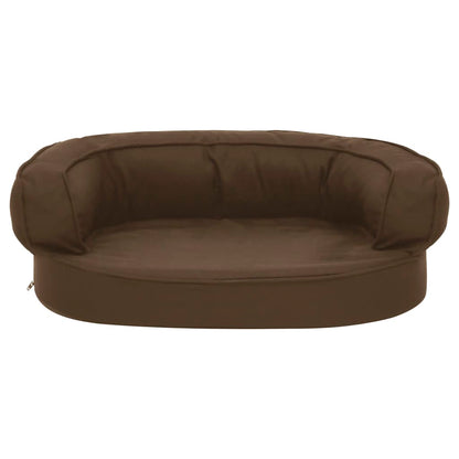 Hondenbed Ergonomisch Linnen-Look 60 x 42 cm Bruin