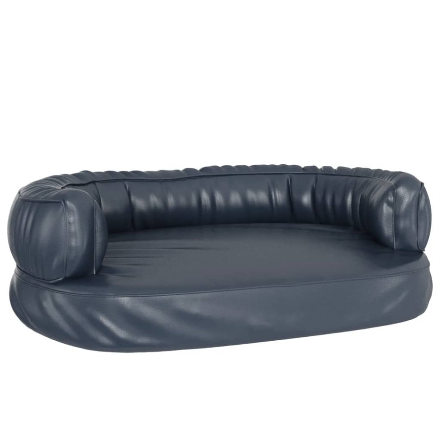 Hondenmand Ergonomisch Schuim Kunstleer 75 x 53 cm Donkerblauw