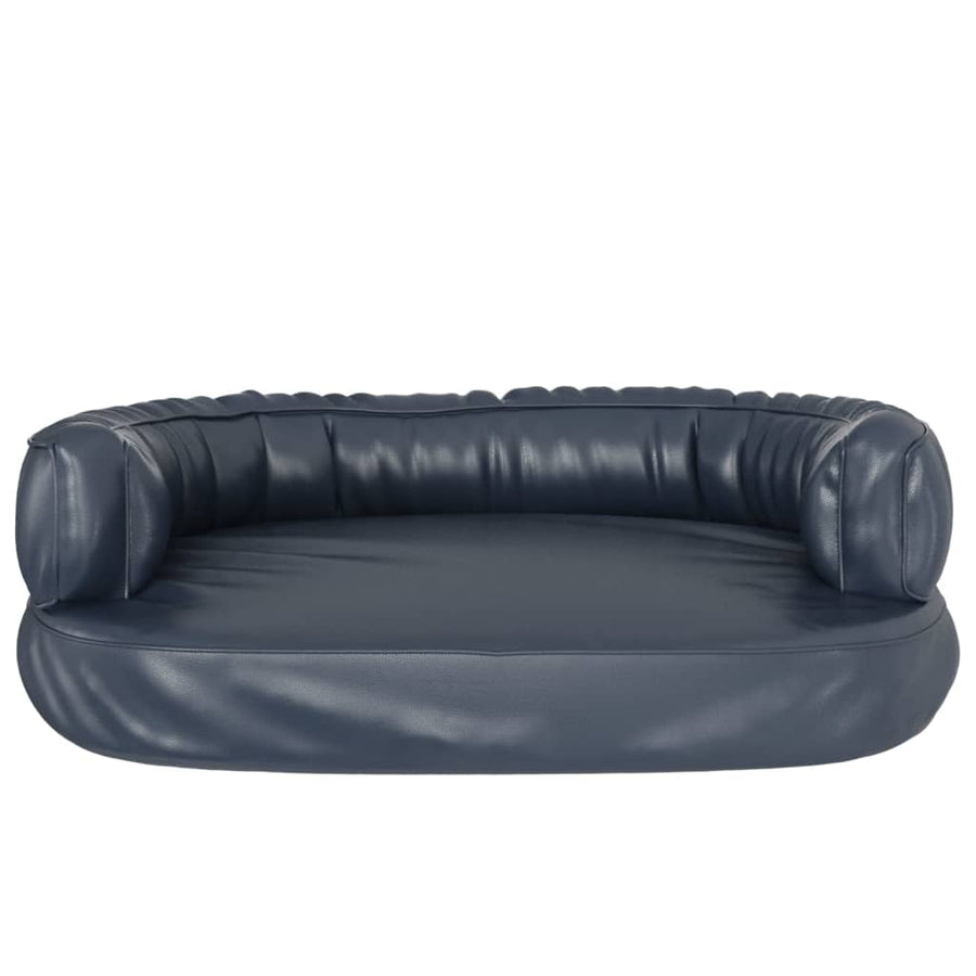 Hondenmand Ergonomisch Schuim Kunstleer 75 x 53 cm Donkerblauw