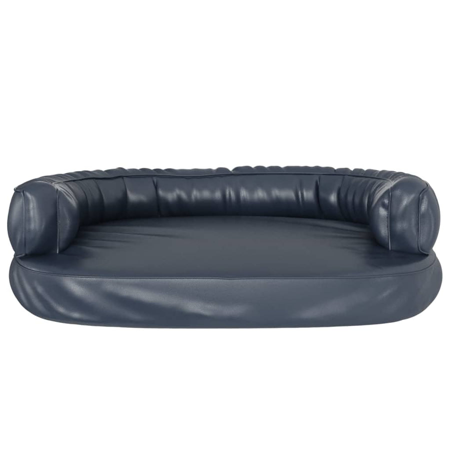 Hondenmand ergonomisch schuim 88x65 cm kunstleer donkerblauw 88 x 65 cm Donkerblauw