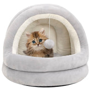 Kattenmand 40x40x35 cm grijs crème