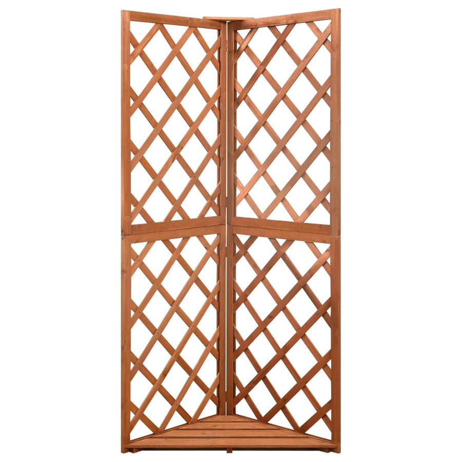 Latwerk Hoekmodel 50X50X45 Cm Massief Vurenhout Bruin