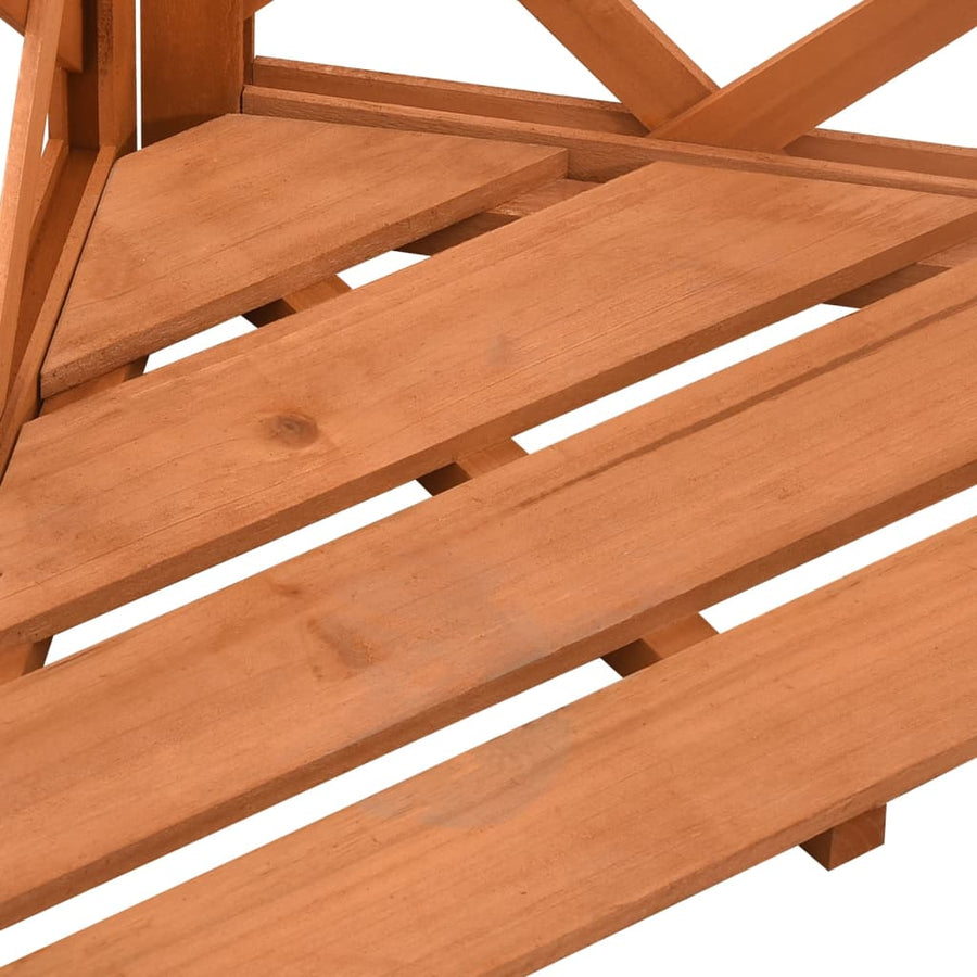 Latwerk Hoekmodel 50X50X45 Cm Massief Vurenhout Bruin