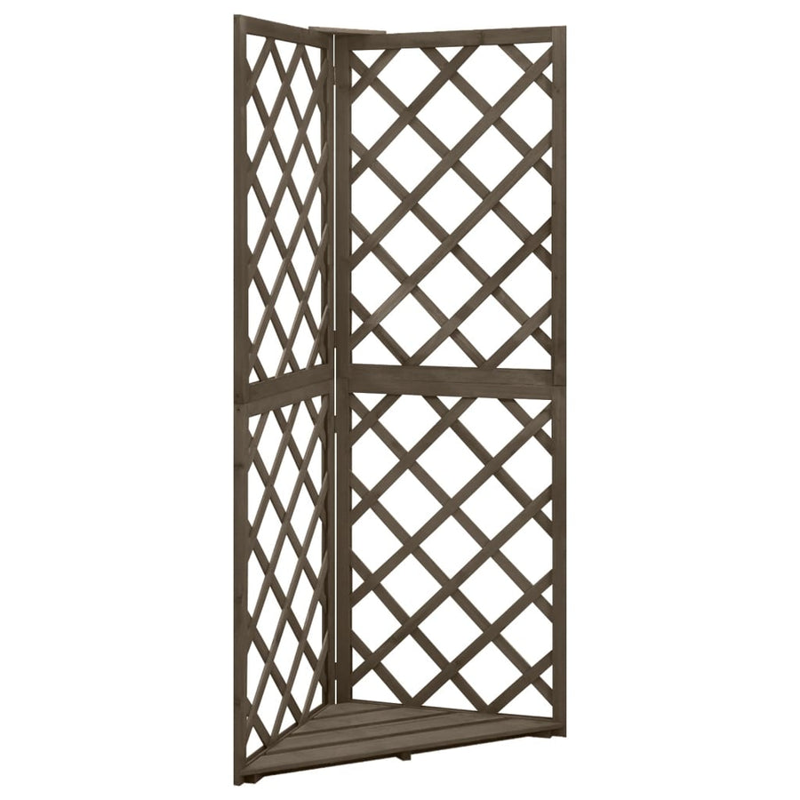 Latwerk Hoekmodel 50X50X45 Cm Massief Vurenhout Grijs