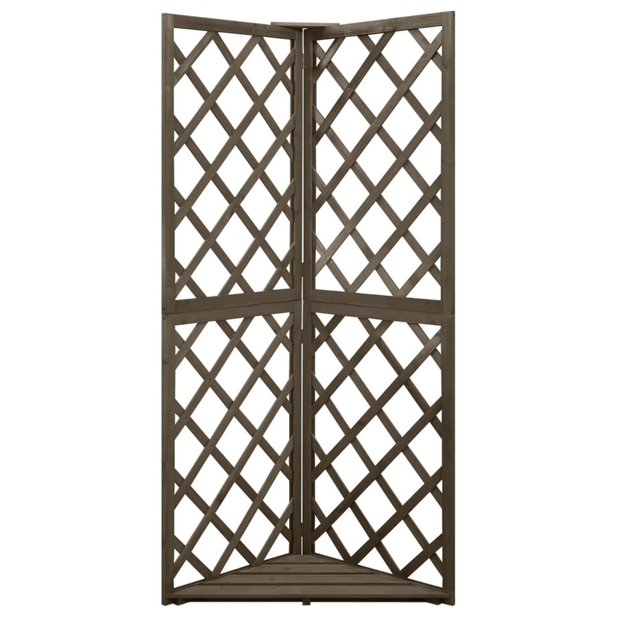 Latwerk Hoekmodel 50X50X45 Cm Massief Vurenhout Grijs