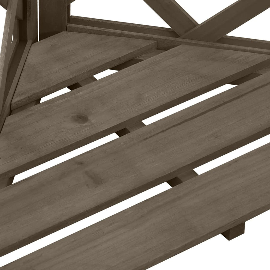 Latwerk Hoekmodel 50X50X45 Cm Massief Vurenhout Grijs