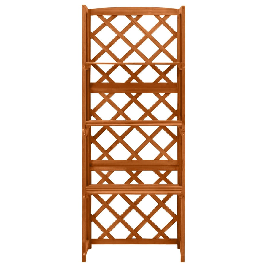 Latwerk Met Schappen 55X30X40 Cm Massief Vurenhout Bruin