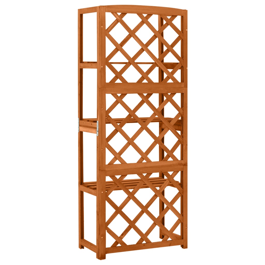 Latwerk Met Schappen 55X30X40 Cm Massief Vurenhout Bruin