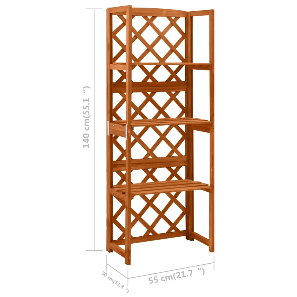 Latwerk Met Schappen 55X30X40 Cm Massief Vurenhout Bruin