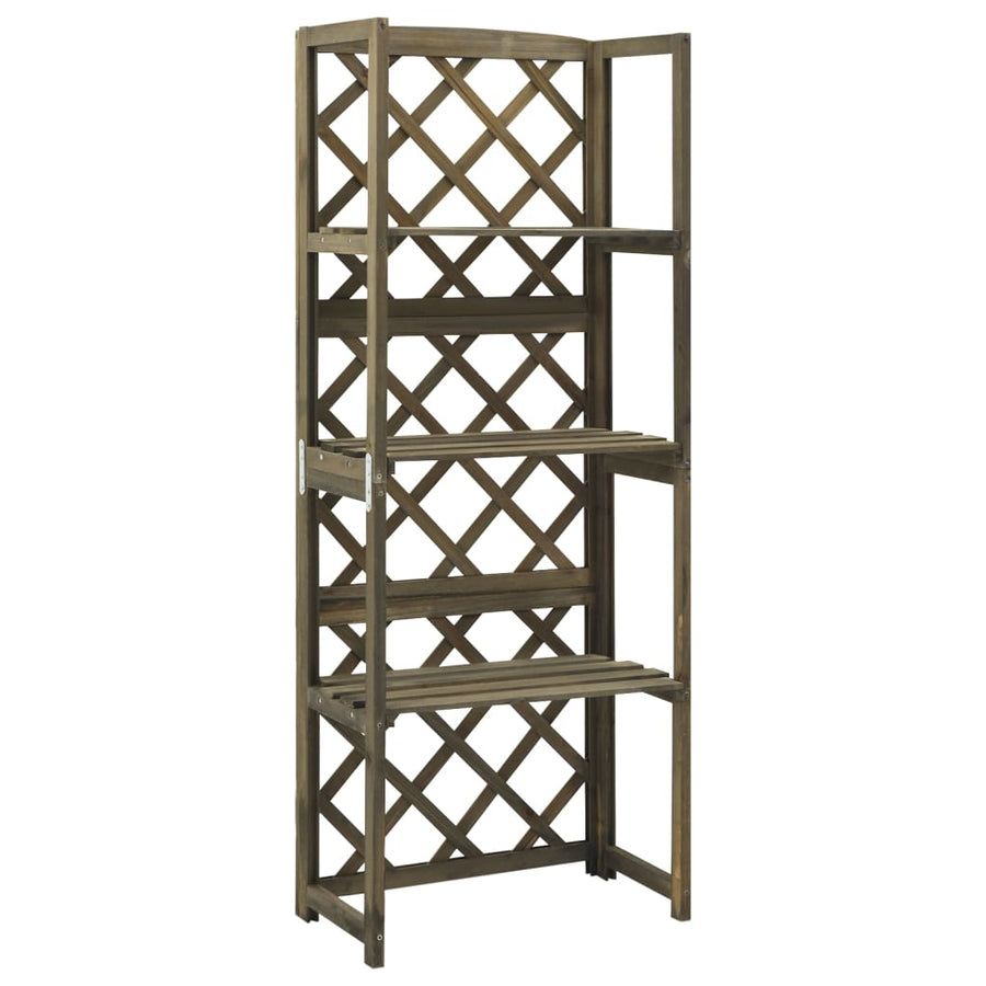 Latwerk Met Schappen 55X30X40 Cm Massief Vurenhout Grijs