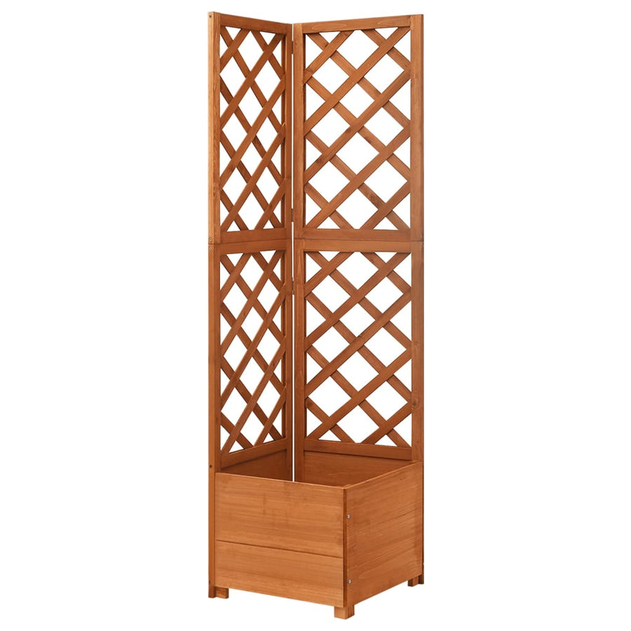 Latwerkplantenbak Hoekmodel 40X40X50 Cm Massief Vurenhout Bruin