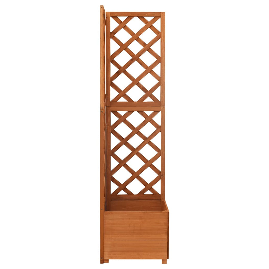 Latwerkplantenbak Hoekmodel 40X40X50 Cm Massief Vurenhout Bruin