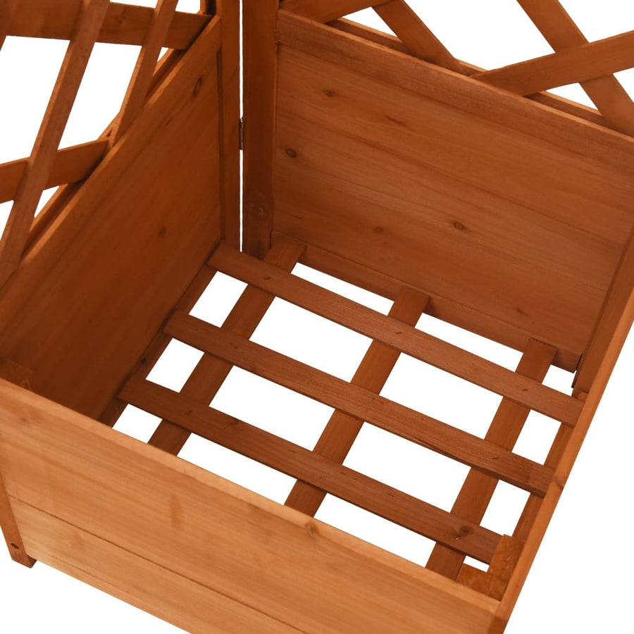 Latwerkplantenbak Hoekmodel 40X40X50 Cm Massief Vurenhout Bruin