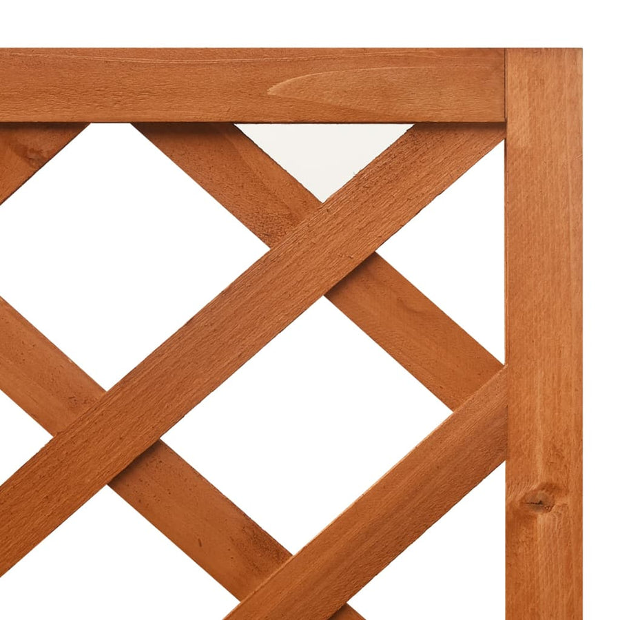 Latwerkplantenbak Hoekmodel 40X40X50 Cm Massief Vurenhout Bruin