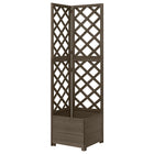 Plantenbak hoekmodel 40x40x150 cm vurenhout grijs