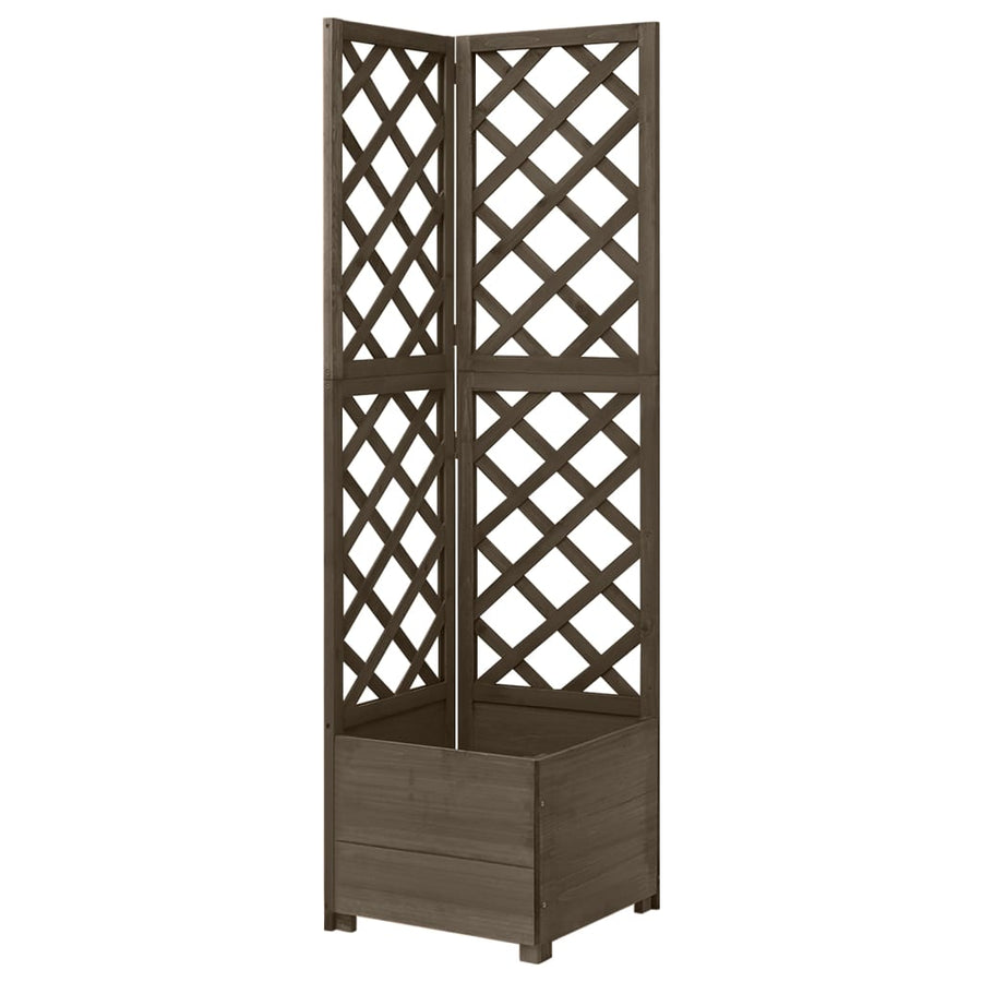 Latwerkplantenbak Hoekmodel 40X40X50 Cm Vurenhout Grijs