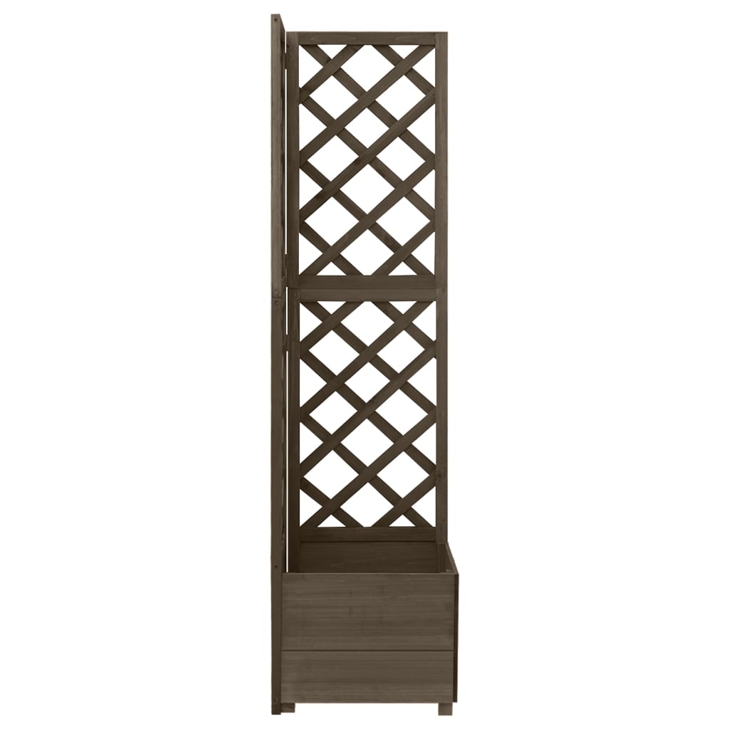 Latwerkplantenbak Hoekmodel 40X40X50 Cm Vurenhout Grijs