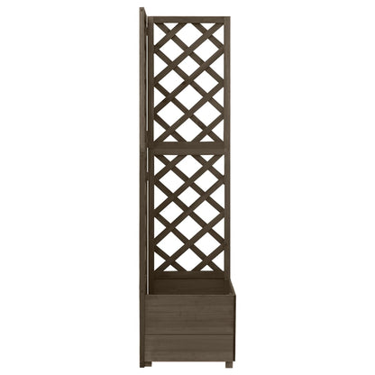 Latwerkplantenbak Hoekmodel 40X40X50 Cm Vurenhout Grijs
