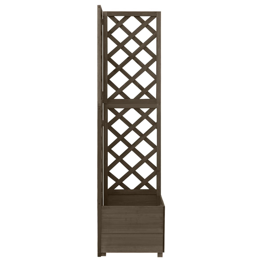 Latwerkplantenbak Hoekmodel 40X40X50 Cm Vurenhout Grijs