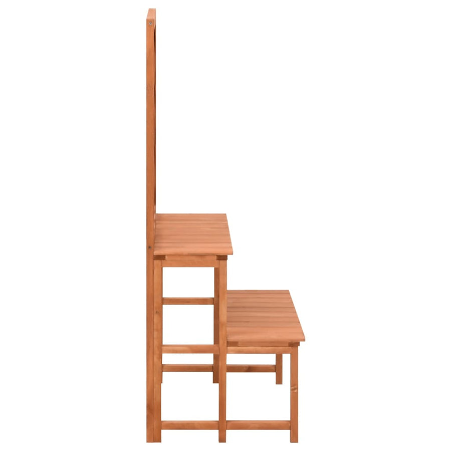 Plantenrek Met Latwerk 70X42X5 Cm Massief Vurenhout Bruin