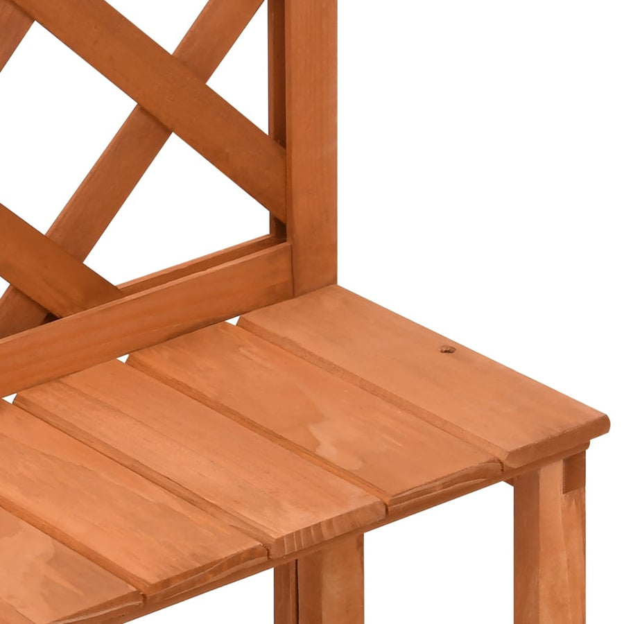 Plantenrek Met Latwerk 70X42X5 Cm Massief Vurenhout Bruin