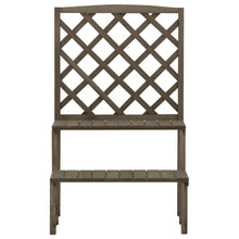 Plantenrek Met Latwerk 70X42X5 Cm Massief Vurenhout Grijs