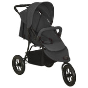 Kinderwagen staal antraciet 61x110x106 cm