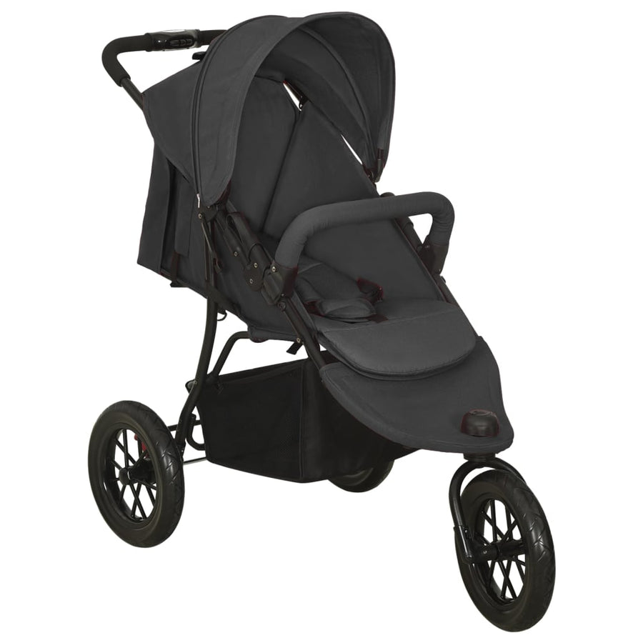 Kinderwagen Staal Kleurig Antraciet