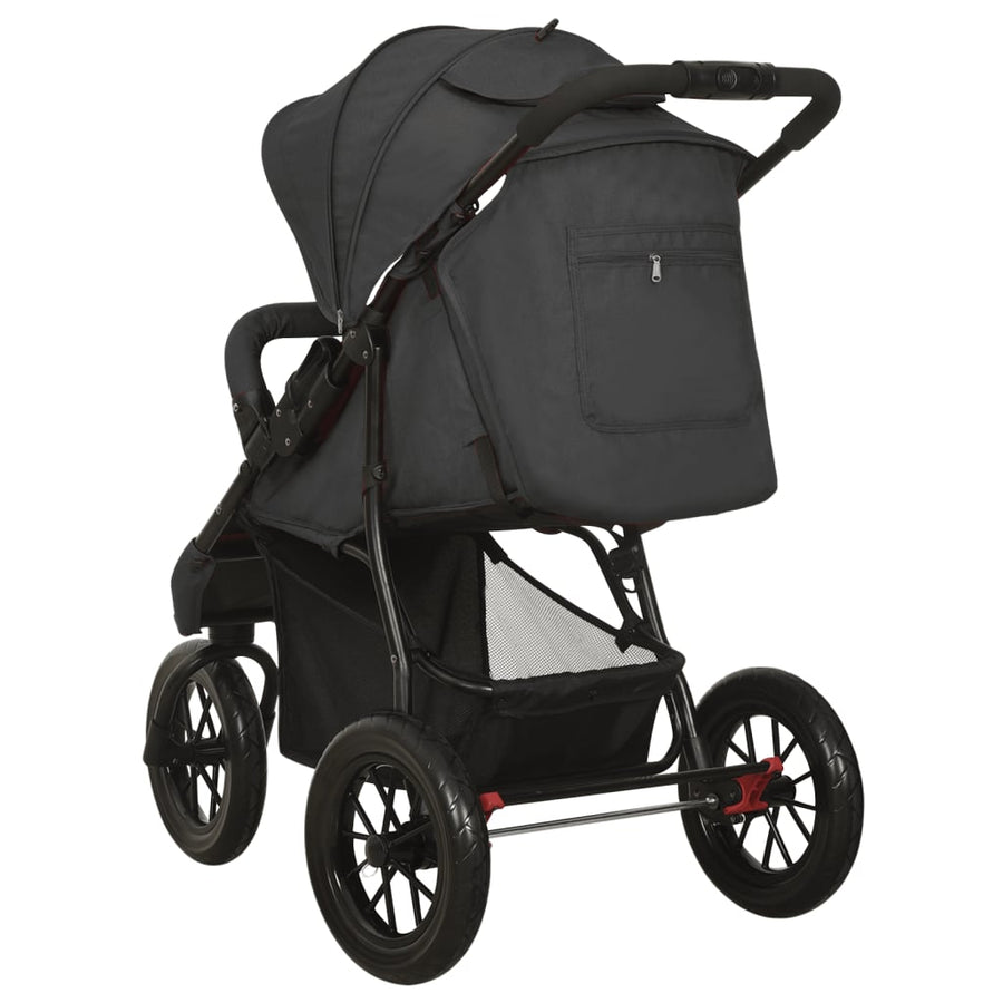 Kinderwagen Staal Kleurig Antraciet