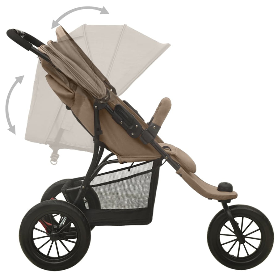 Kinderwagen Staal Taupe