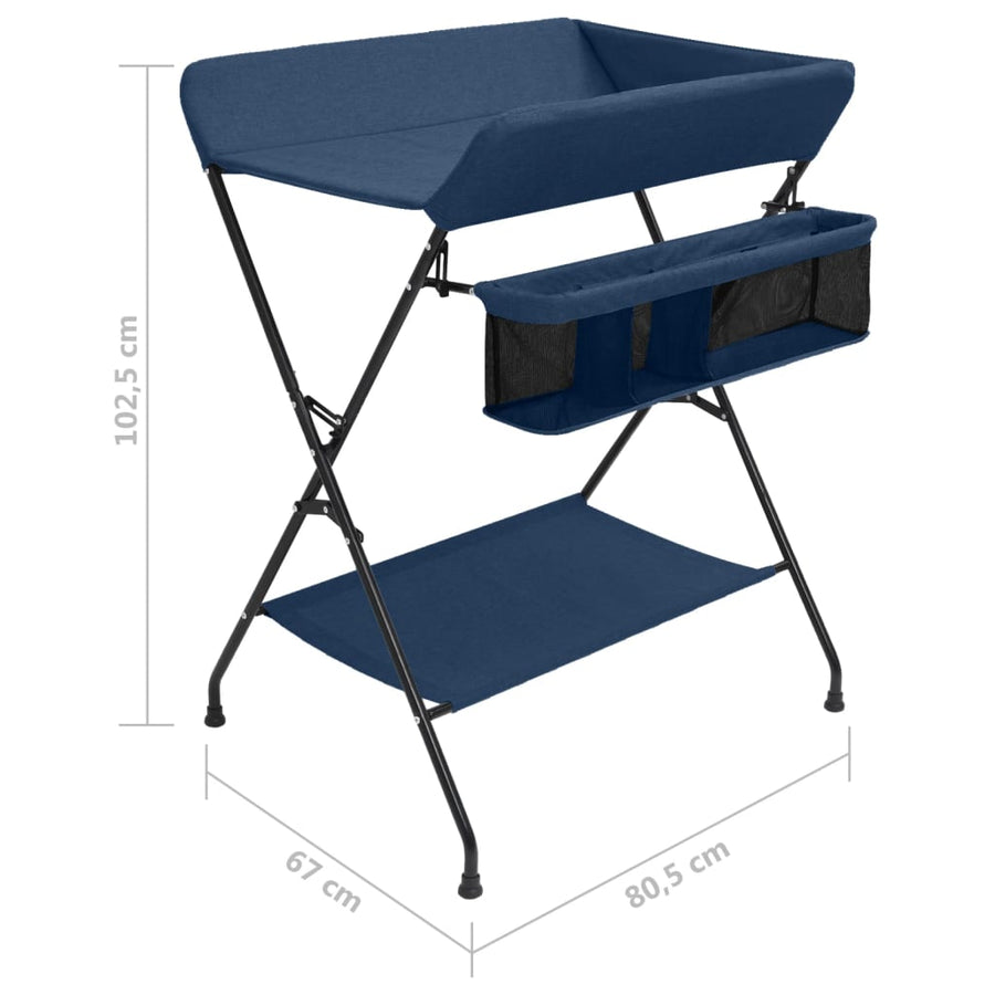 Verschoontafel ijzer marineblauw Marineblauw