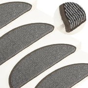 Trapmatten 15 st 56x17x3 cm grijs halfrond