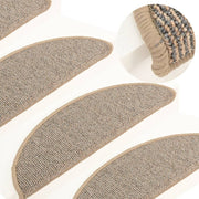 Trapmatten 15 st 56x17x3 cm Bruin Halfrond