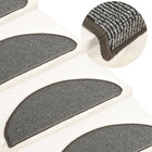 Trapmatten 15 st 65x21x4 cm grijs halfrond