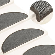 Trapmatten 15 st 65x21x4 cm grijs halfrond