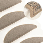Trapmatten 15 stuks bruin halfrond