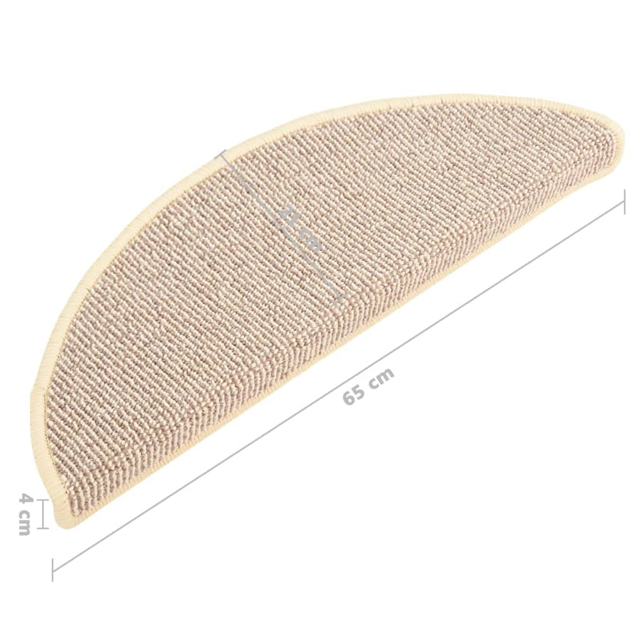 Trapmatten 65 x 21 x 4 cm Wit en bruin