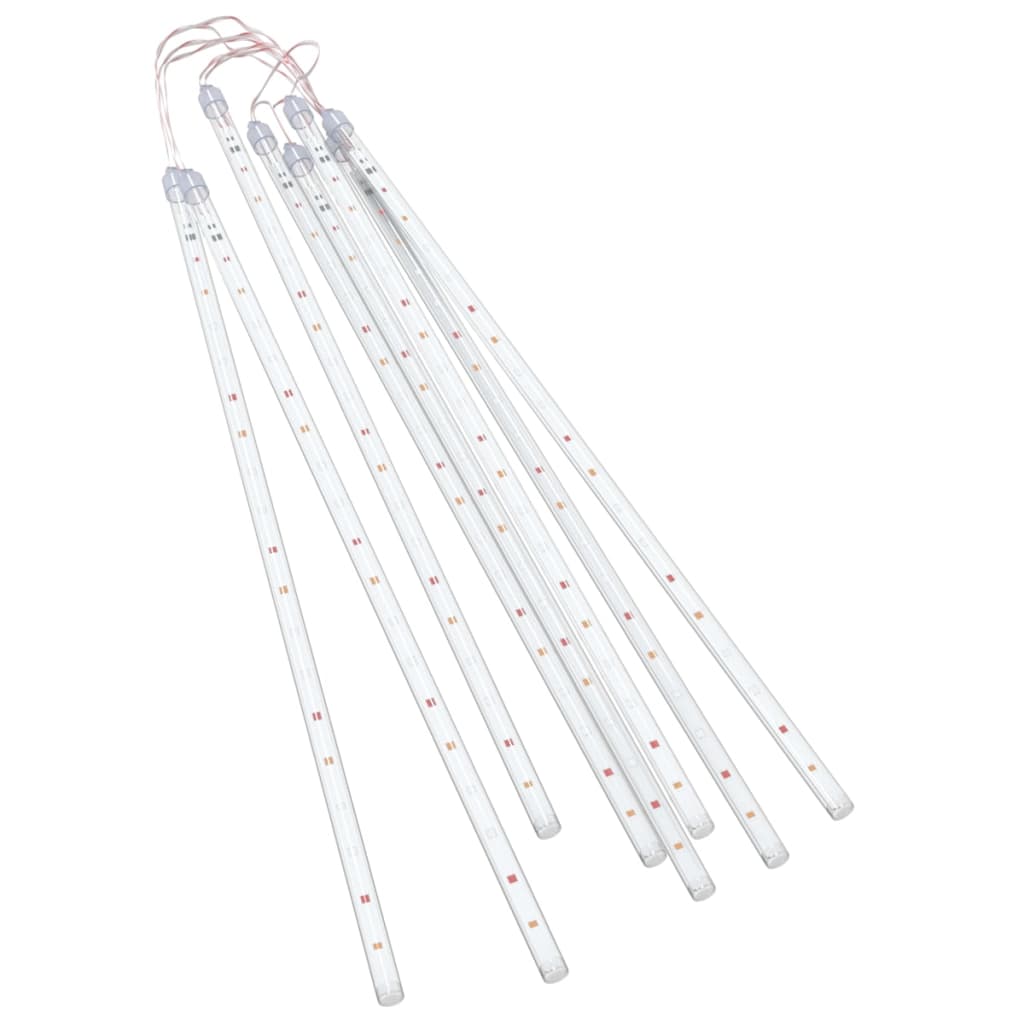 Meteoorlichten 8 st 288 LED's binnen/buiten 50 cm meerkleurig