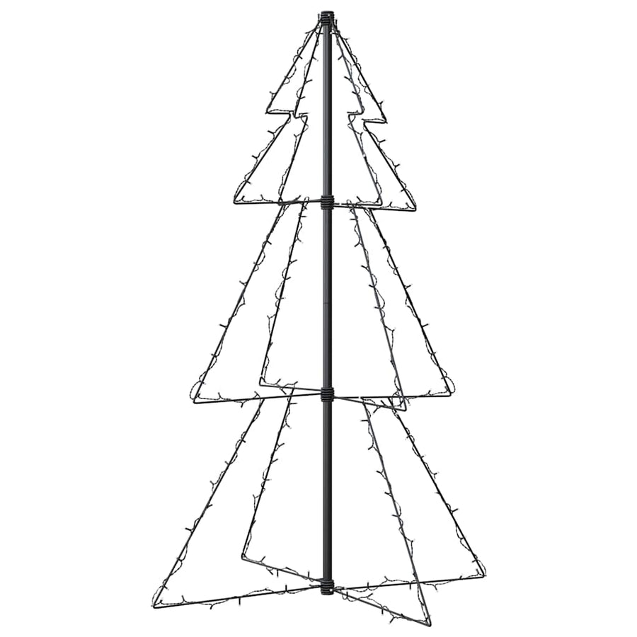 Kegelkerstboom 160 Led's Binnen En Buiten 78X120 Cm Koudwit 120 x 78 cm
