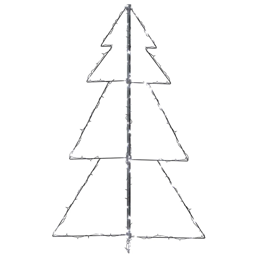 Kegelkerstboom 160 Led's Binnen En Buiten 78X120 Cm Koudwit 120 x 78 cm