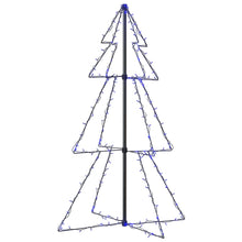 Kegelkerstboom 60 Led's Binnen En Buiten 78X20 Cm 120 x 78 cm Blauw