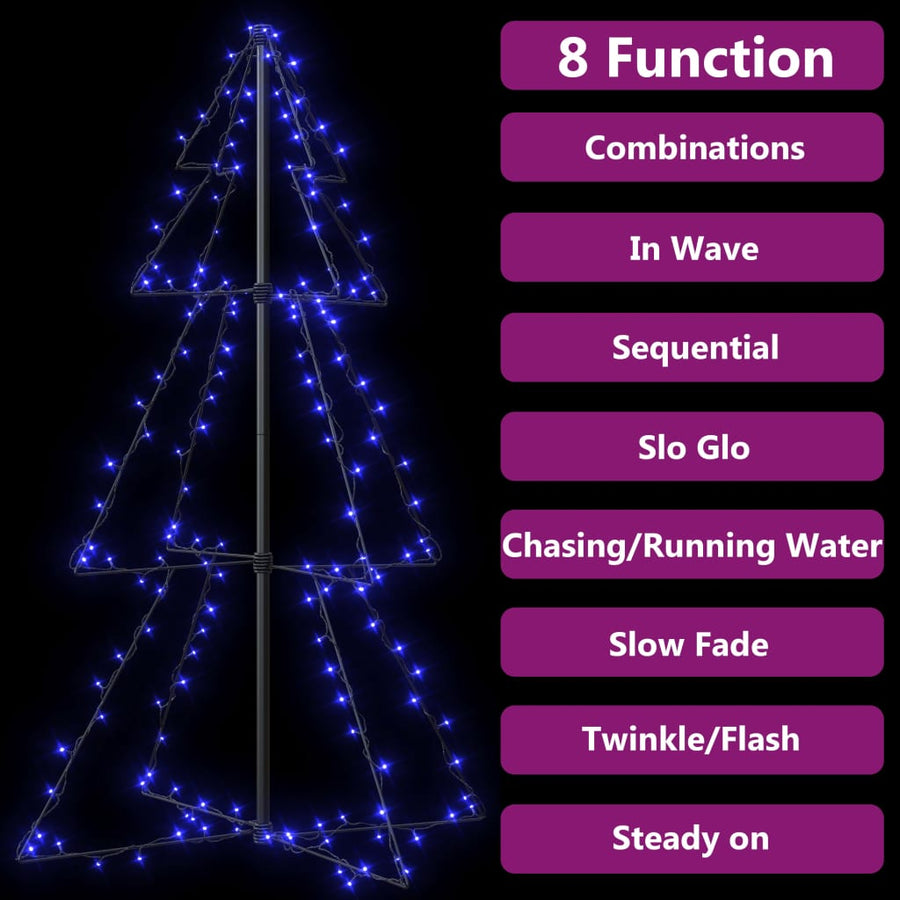 Kegelkerstboom 60 Led's Binnen En Buiten 78X20 Cm 120 x 78 cm Blauw
