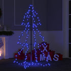 Kegelkerstboom 60 Led's Binnen En Buiten 78X20 Cm 120 x 78 cm Blauw