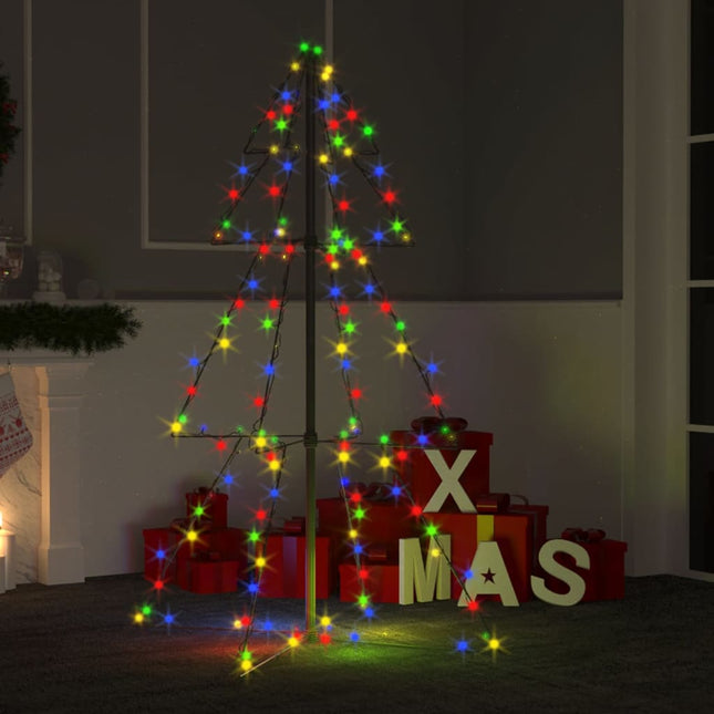 Kegelkerstboom 60 Led's Binnen En Buiten 78X20 Cm 120 x 78 cm Multikleur