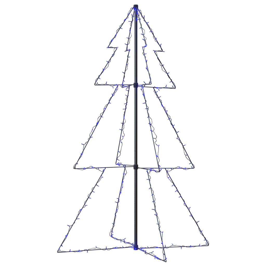 Kegelkerstboom 200 Led's Binnen En Buiten 98X50 Cm 150 x 98 cm Blauw