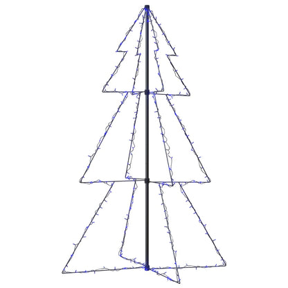 Kegelkerstboom 200 Led's Binnen En Buiten 98X50 Cm 150 x 98 cm Blauw