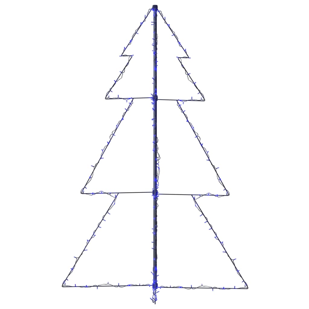 Kegelkerstboom 200 Led's Binnen En Buiten 98X50 Cm 150 x 98 cm Blauw